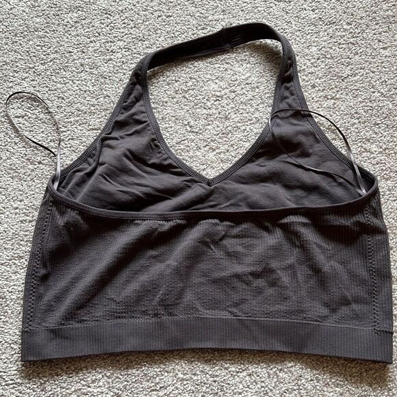 Garage Grey Halter Crop Top - Picture 2 of 3